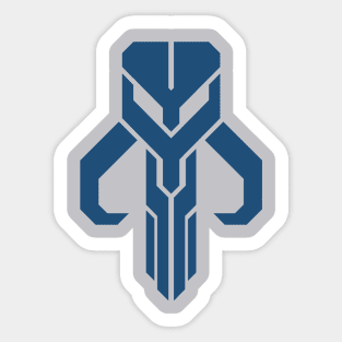 Mythosaur Geometric Emblem Blue Sticker